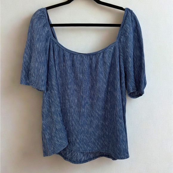 Anthropologie 9-H15 stcl Striped Peasant Blouse - Picture 3 of 6